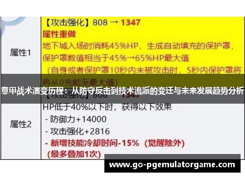 意甲战术演变历程：从防守反击到技术流派的变迁与未来发展趋势分析